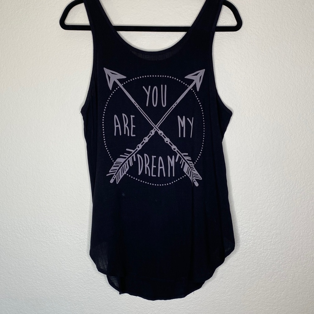Final Touch boutique black rayon tank small